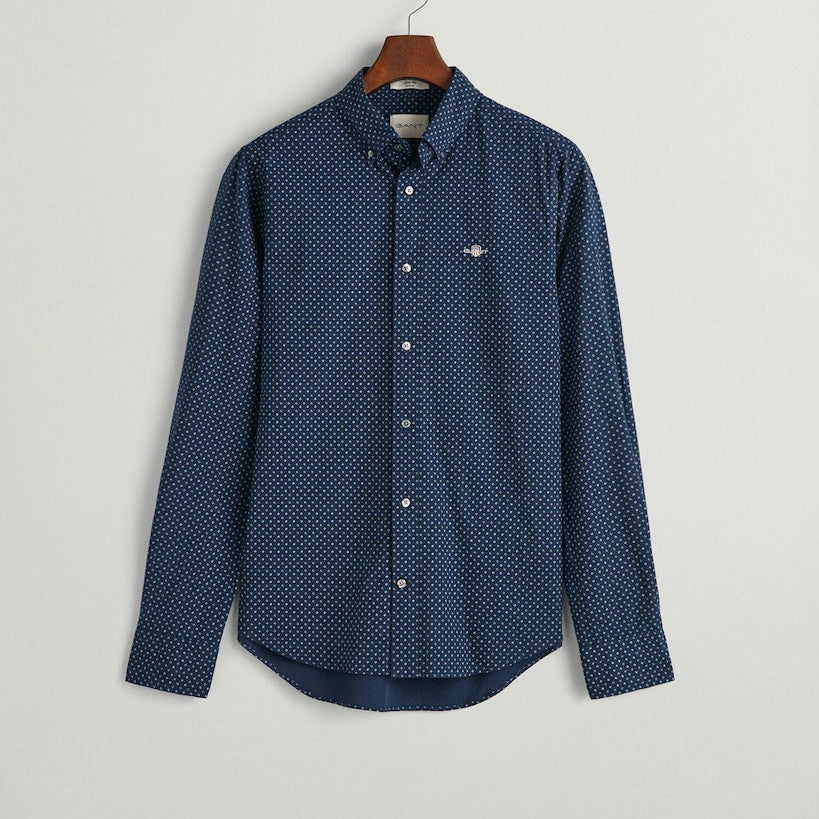Gant 3230181 410 Marine Reg Micro Print Shirt