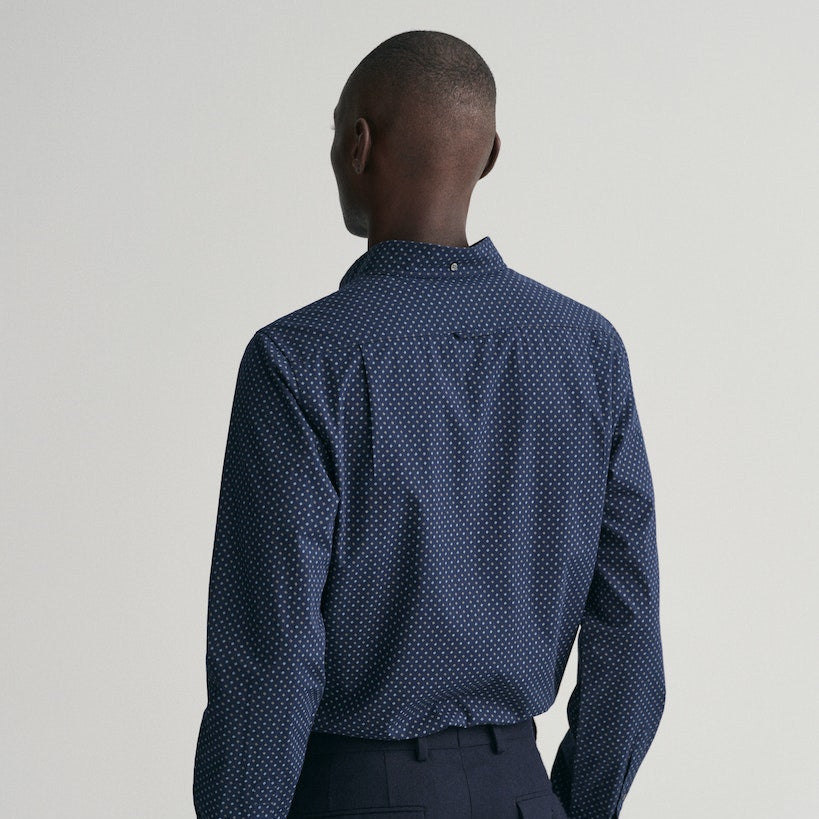 Gant 3230181 410 Marine Reg Micro Print Shirt