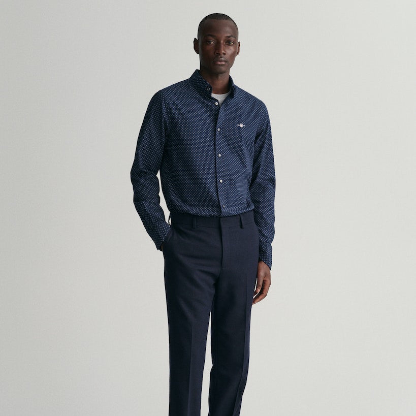 Gant 3230181 410 Marine Reg Micro Print Shirt