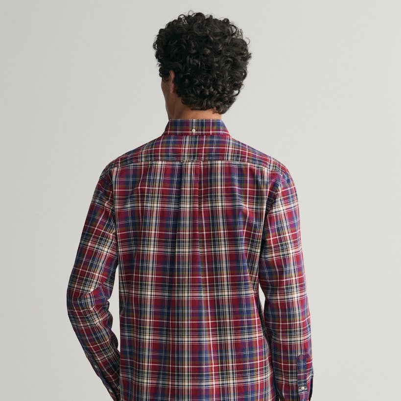Gant 3230171 604 Plumped Red Reg Poplin Medium Check Shirt
