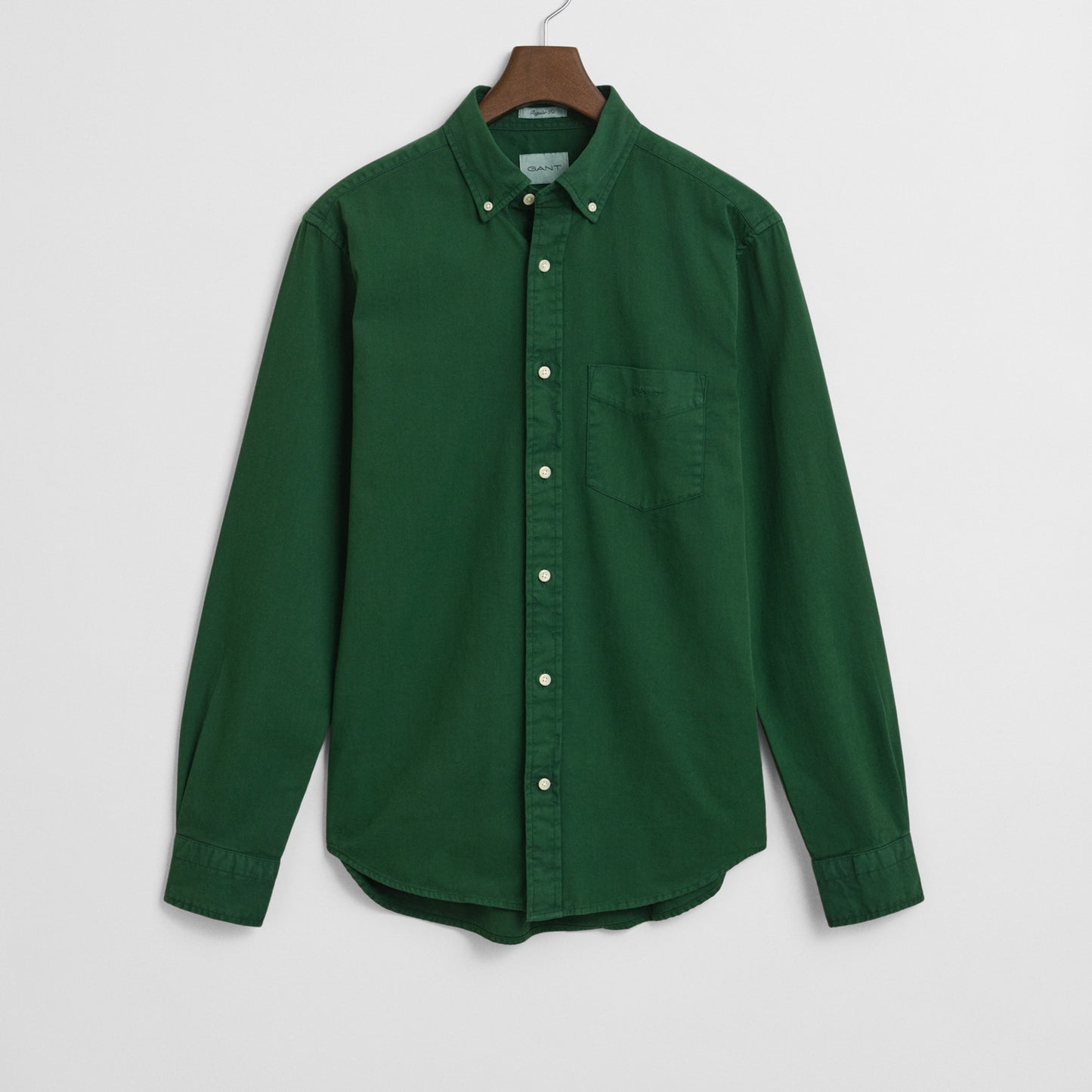 Gant 3250203 338 Forest Green Reg Gmnt Dyed Twill Shirt