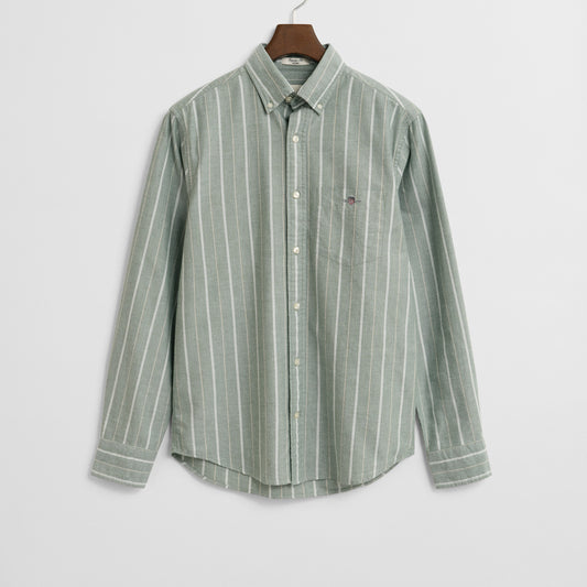 Gant 3250215 338 Forest Green Reg Classic Oxford Stripe Shirt