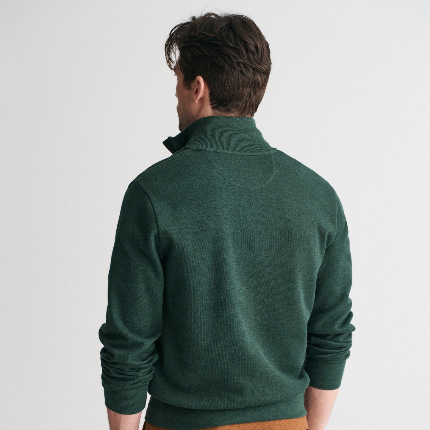 Gant 2068028 374 Tartan Green Sacker Rib Half Zip