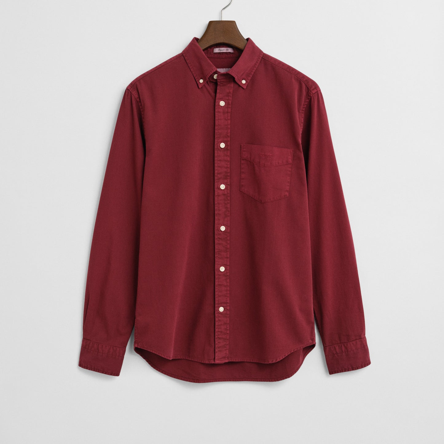 Gant 3250203 604 Plumped Red Reg Gmnt Dyed Twill Shirt
