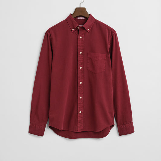 Gant 3250203 604 Plumped Red Reg Gmnt Dyed Twill Shirt