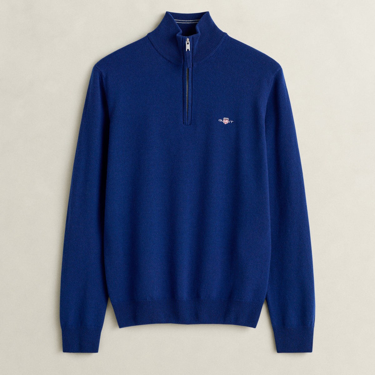 Gant 87313 435 Crisp Blue Superfine Lambswool Half Zip