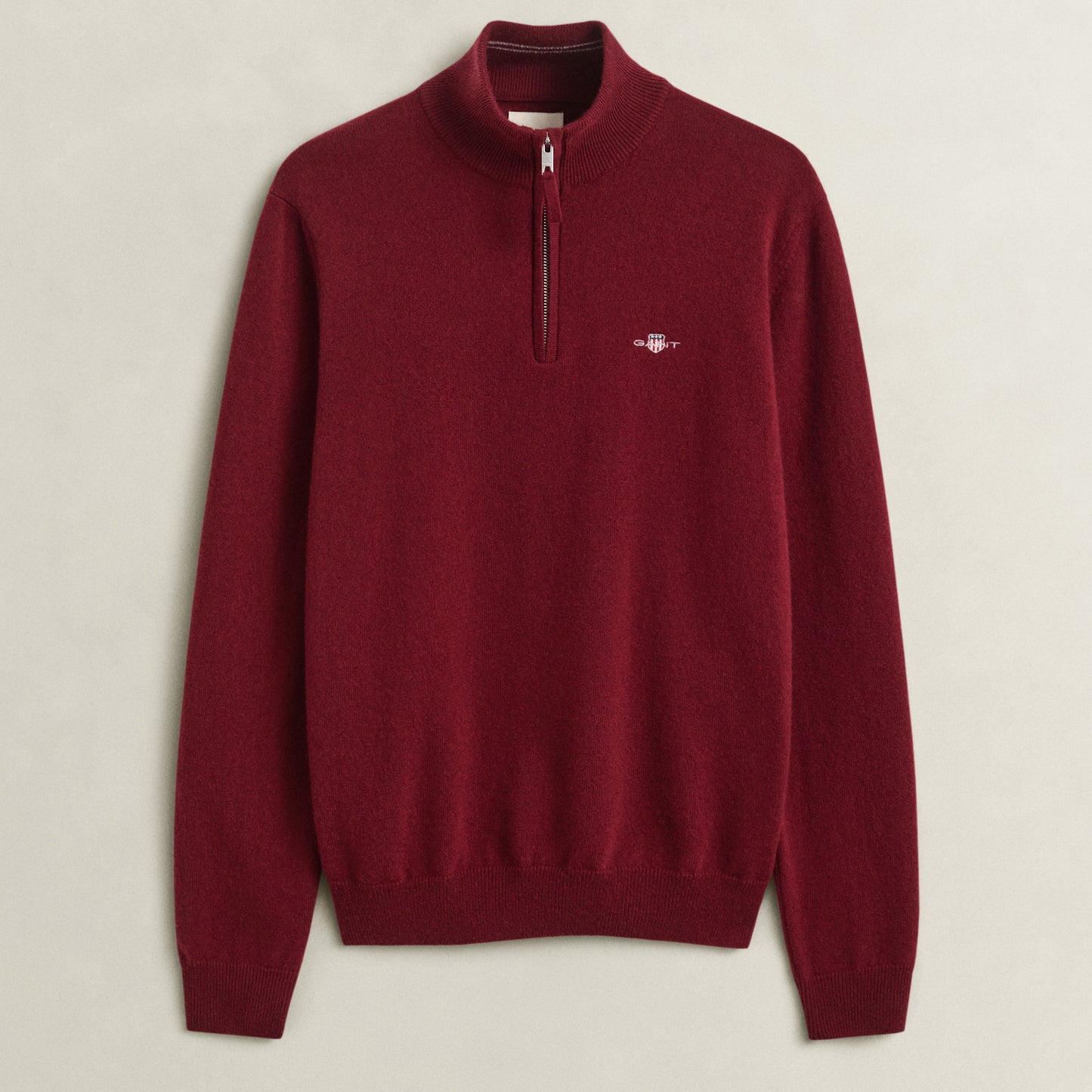 Gant 87313 604 Plumped Red Superfine Lambswool Half Zip