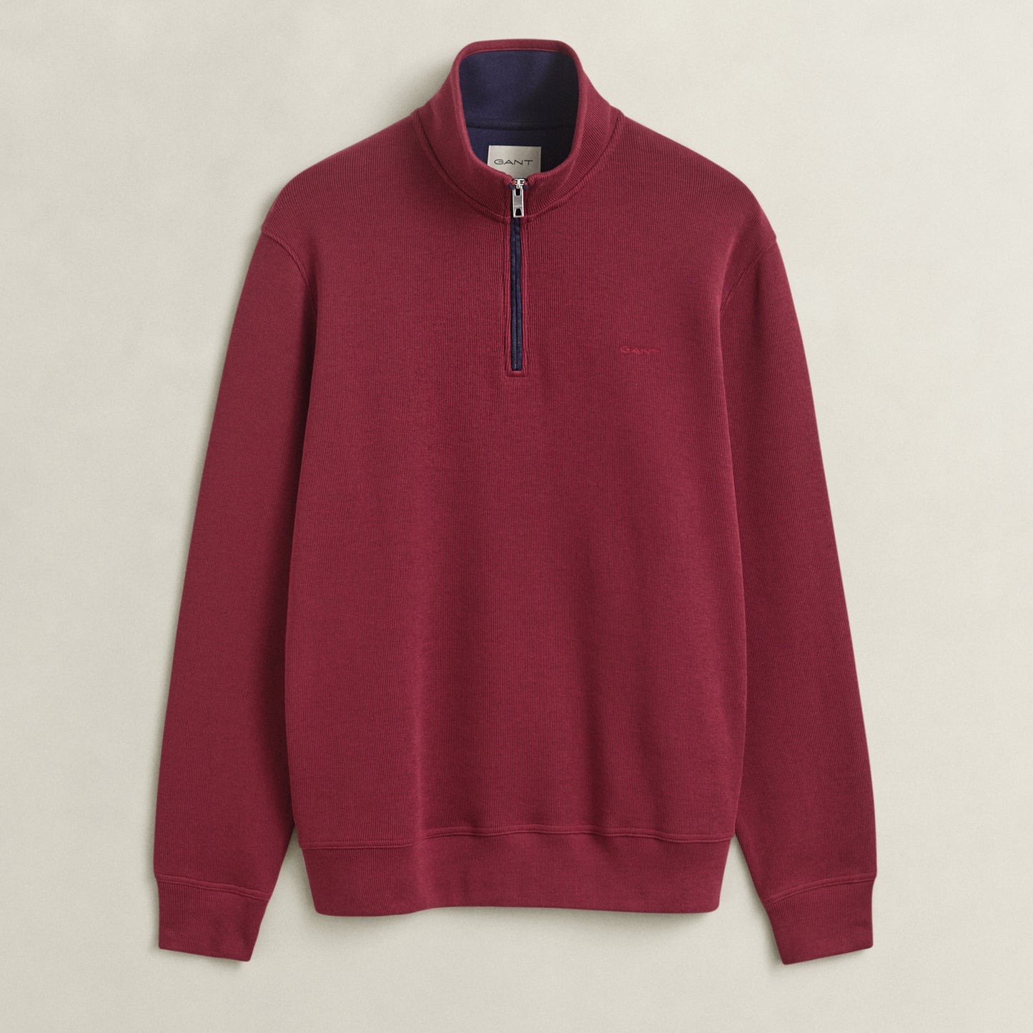 Gant 2067160 676 Deep Grape Wine Sacker Rib Half Zip