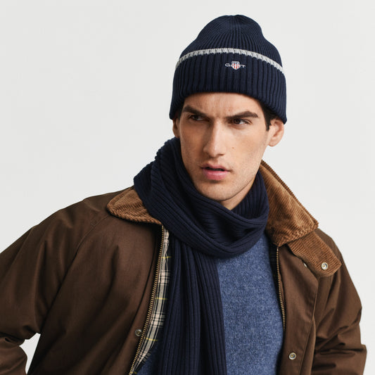 Gant 9910055 410 Marine Hat & Scarf Set