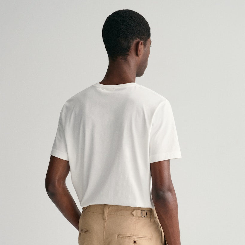 Gant 2003184 110 White Reg Shield Short Sleeve T-Shirt