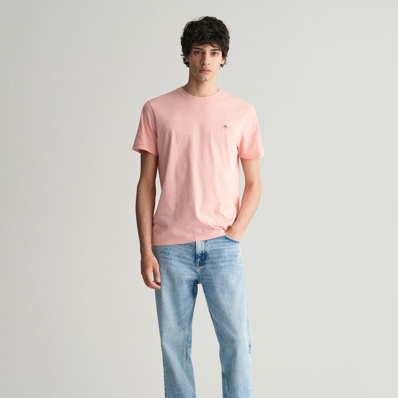 Gant 2003184 671 Bubbelgum Pink Reg Shield Short Sleeve T-Shirt