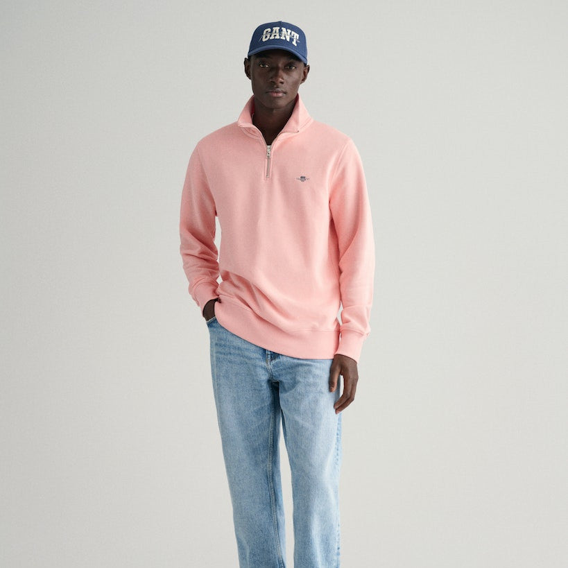 Gant 2008005 671 Bubbelgum Pink Reg Shield Half Zip Sweat