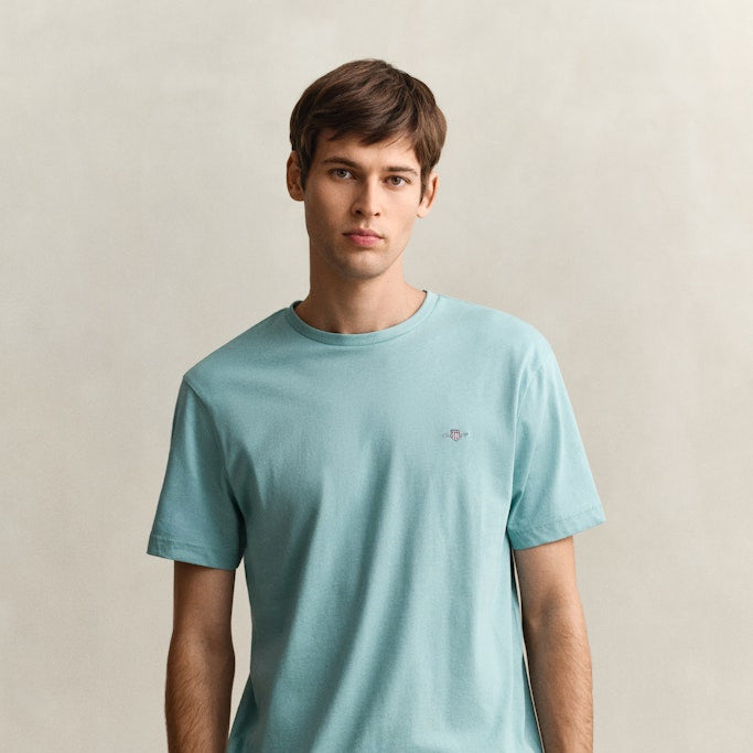 Gant 2003184 323 Reg Shield SS Muted Turquoise T-Shirt