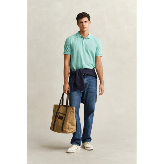 Gant 2210 323 Reg Shield SS Pique Muted Turquoise Polo