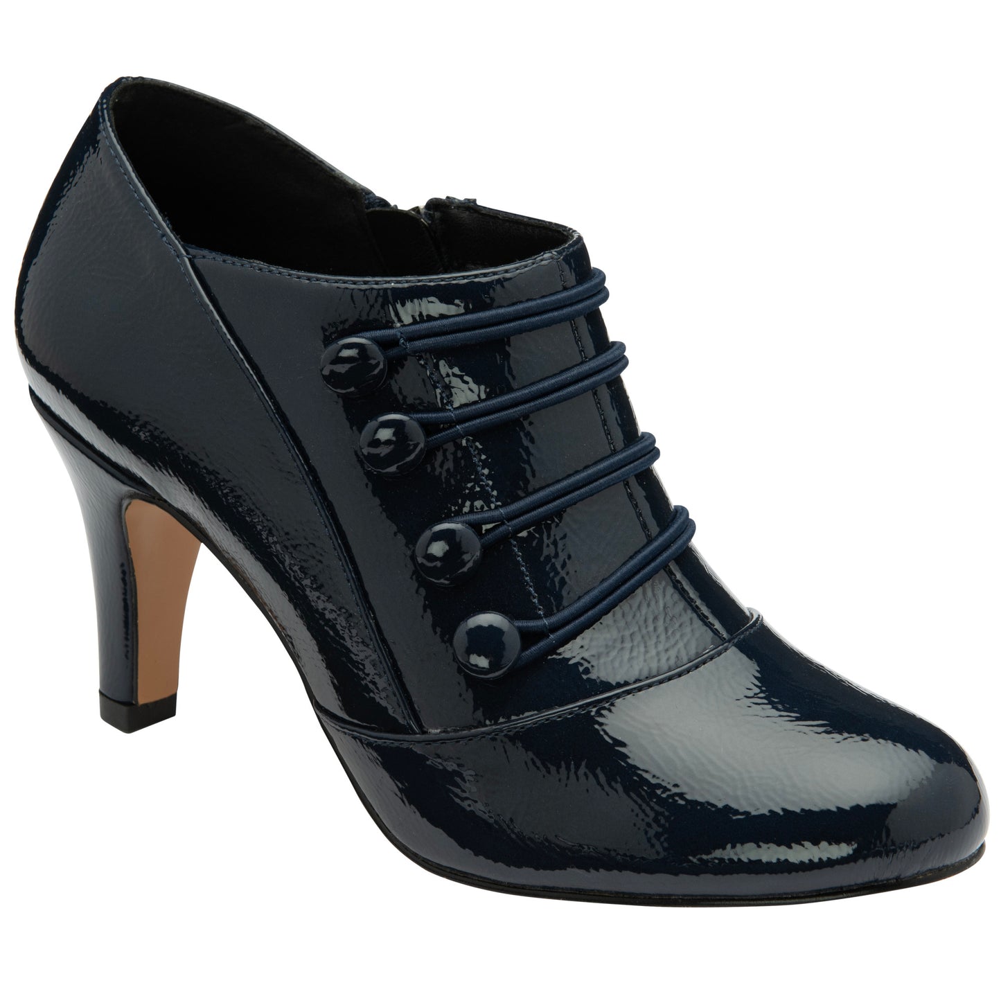 Lotus ULS418 Gem Navy Patent Casual Shoes