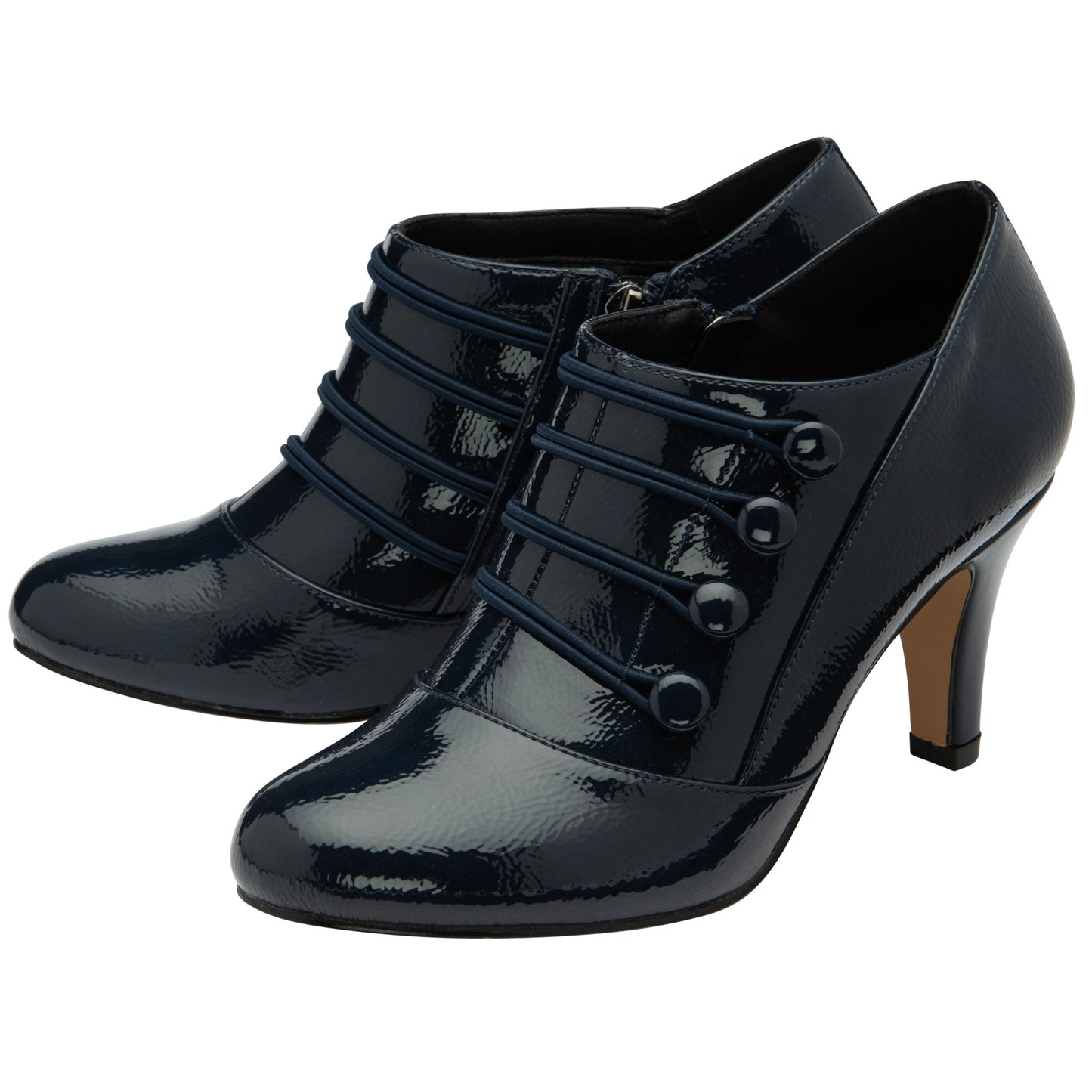 Lotus ULS418 Gem Navy Patent Casual Shoes