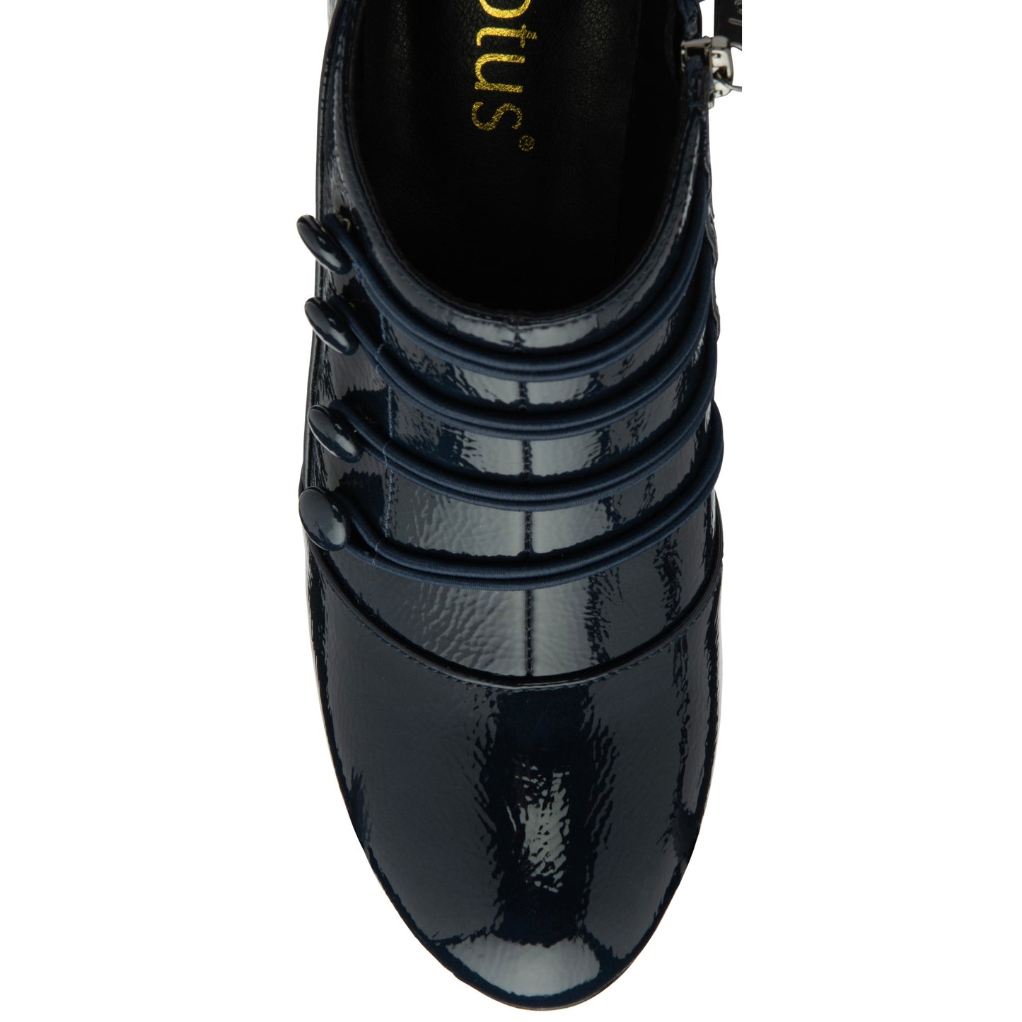 Lotus ULS418 Gem Navy Patent Casual Shoes