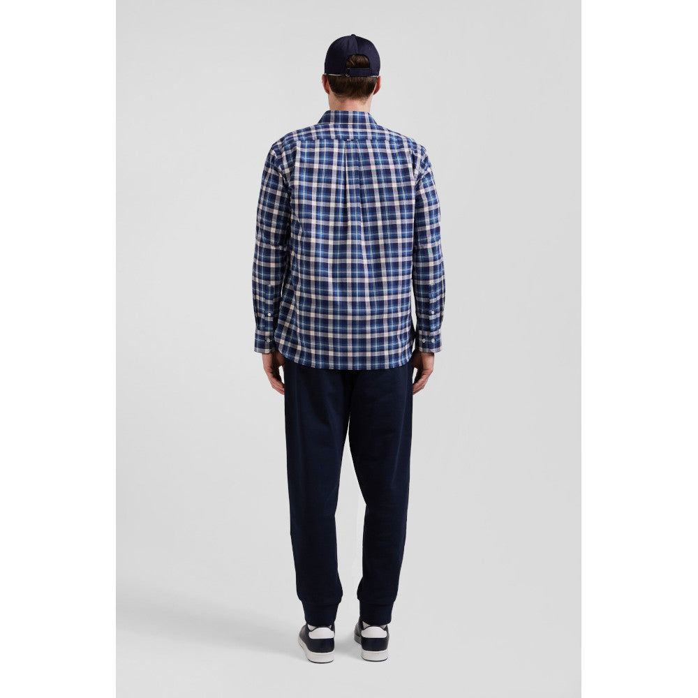 Eden Park Regular Blue Checked Cotton Shirt