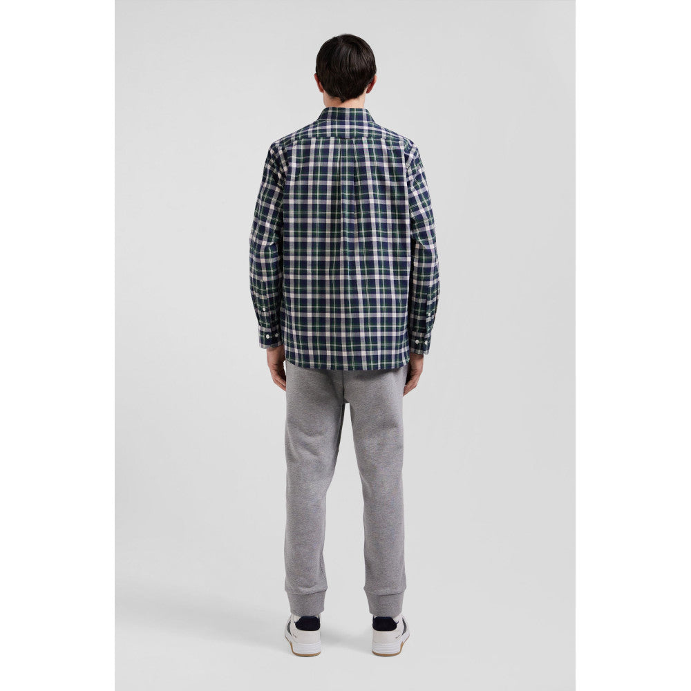 Eden Park Regular Green Checked Cotton Shirt
