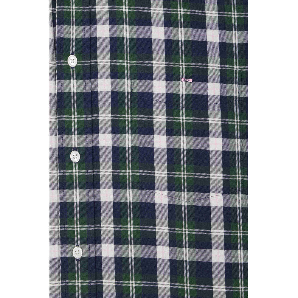 Eden Park Regular Green Checked Cotton Shirt