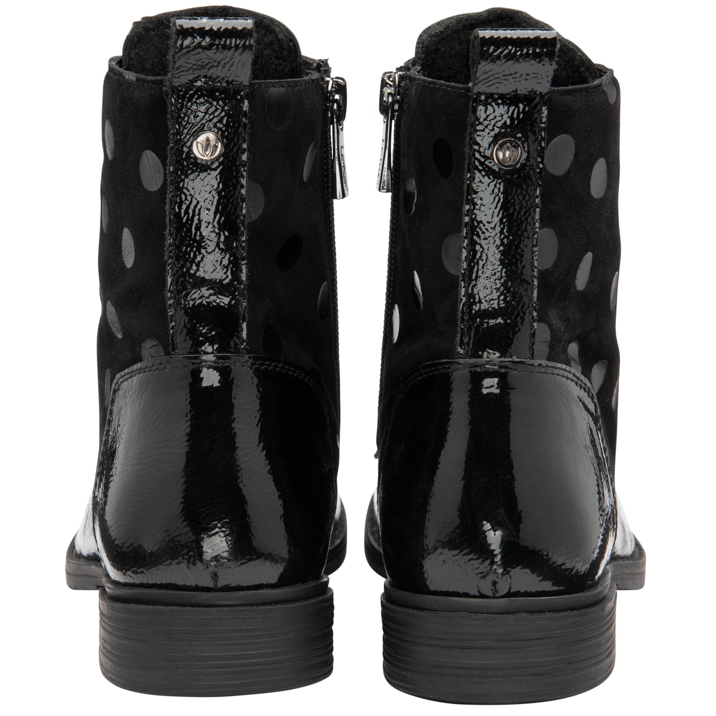 Lotus ULB283 Hawaii Black Patent/Print Leather Boots