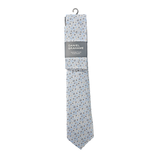 Daniel Grahame TP2370 21 Light Blue Tie & Pocket Square Set