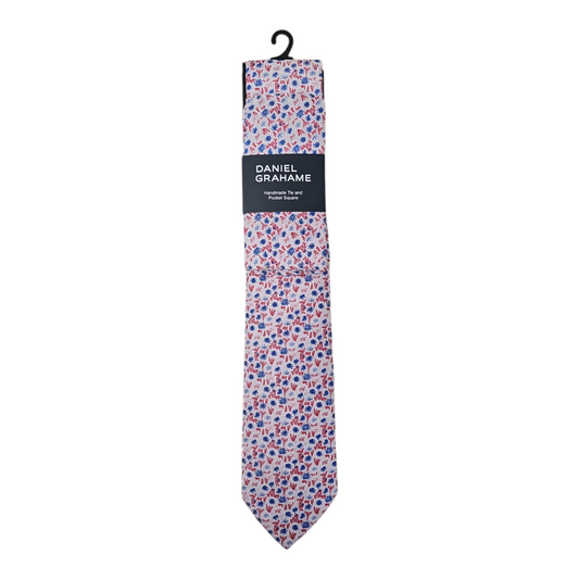 Daniel Grahame TP2370 63 Pink Tie & Pocket Square Set