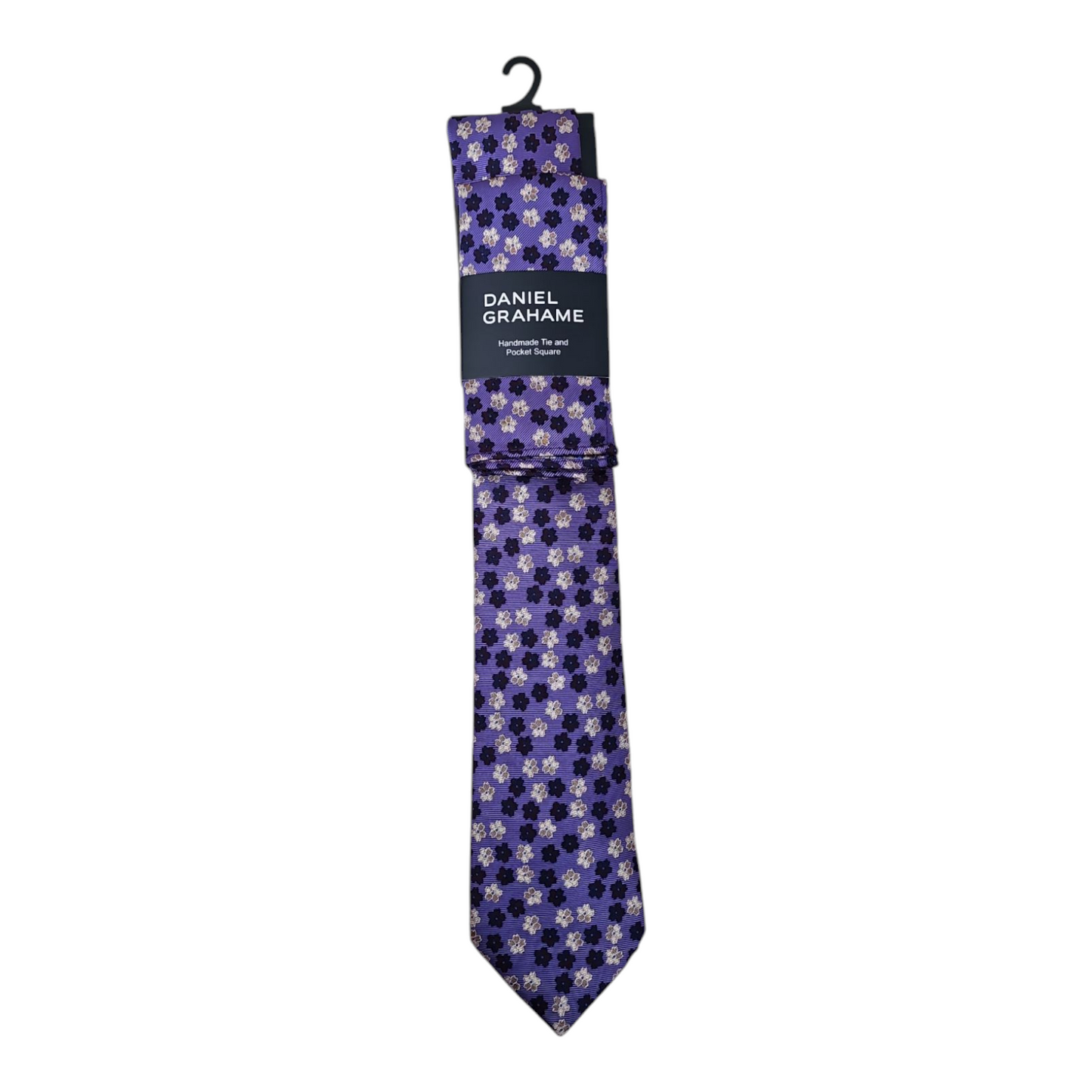 Daniel Grahame TP2239 76 Purple Tie & Pocket Square Set