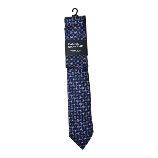 Daniel Grahame TP2389 25 Blue Tie & Pocket Square Set