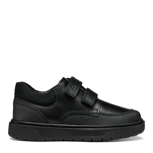 Geox Riddock Black Velcro School Shoes