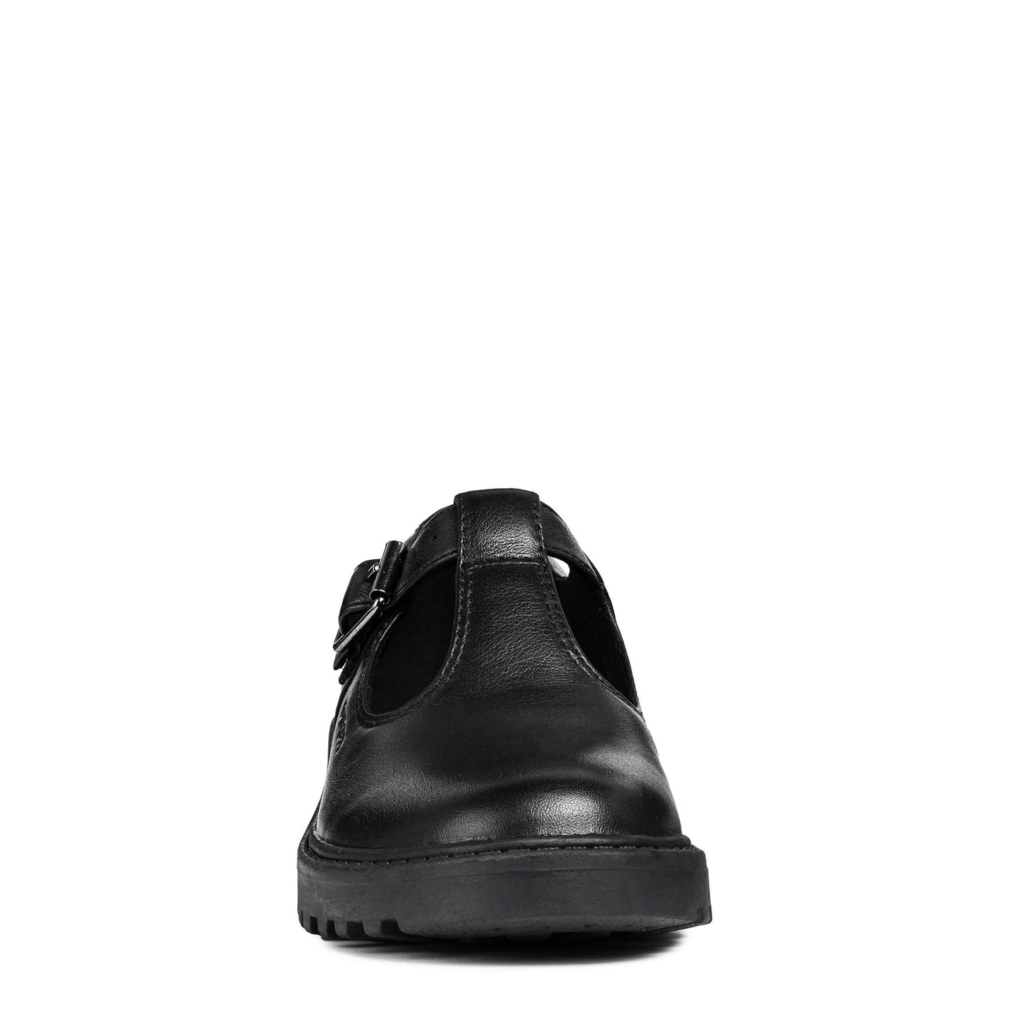 Geox Casey Black Leather School Shoes