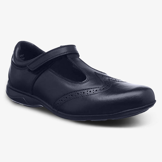 Term Janine Black School Shoes