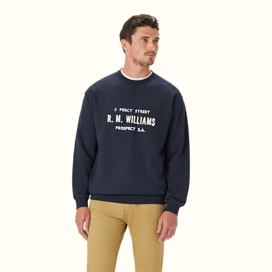 RM Williams Bale Loopback Navy Sweatshirt