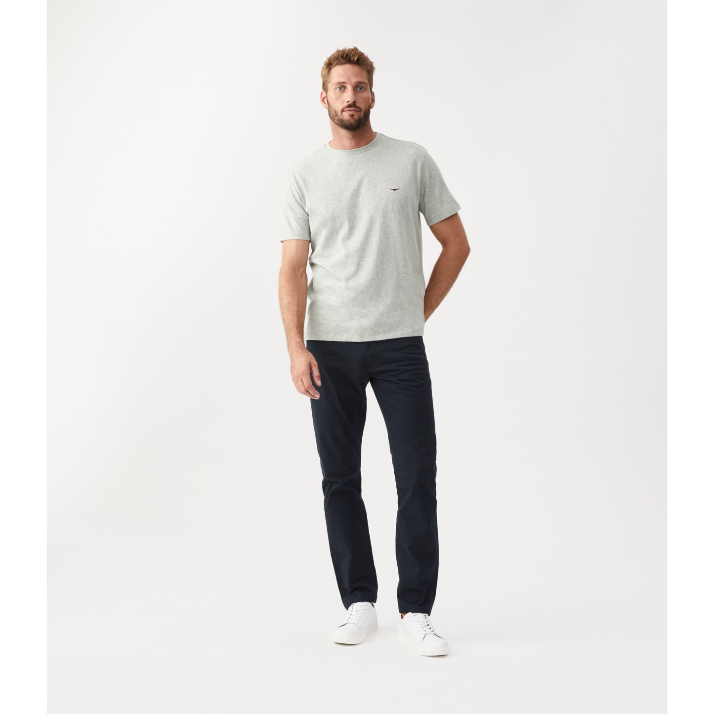 RM Williams Grey Marle Parson T-Shirt