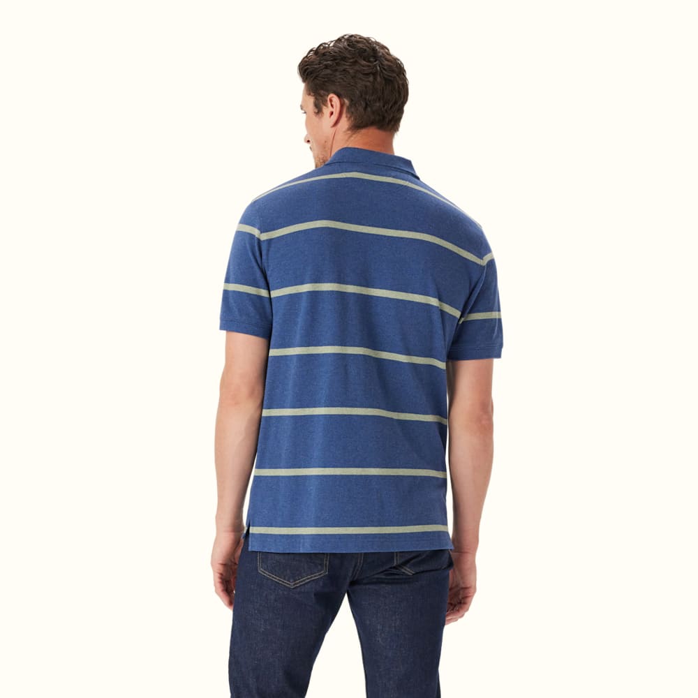 RM Williams Rod Navy/Grey Marle Polo
