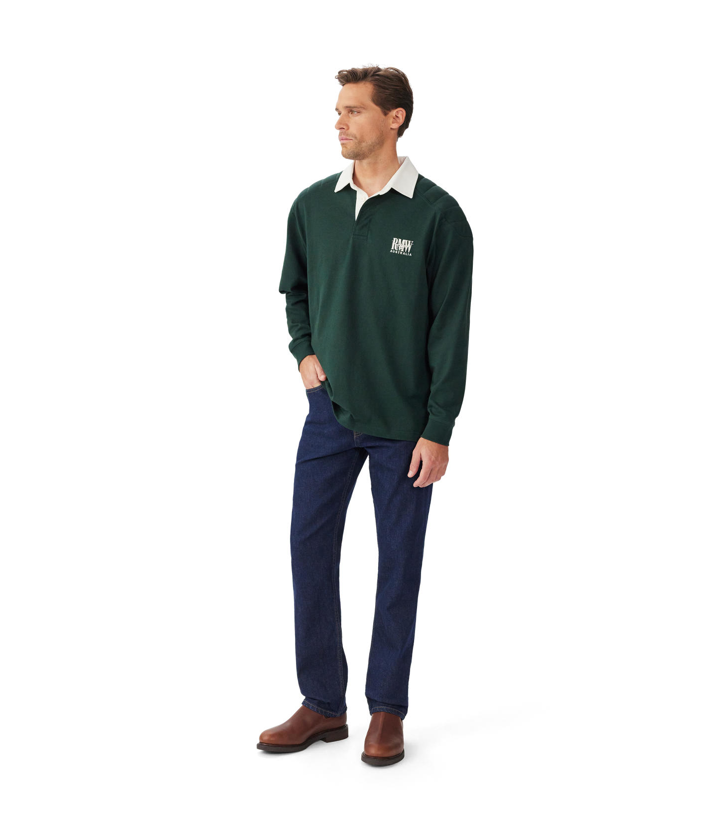 RM Williams Classic Pine Rugby Top