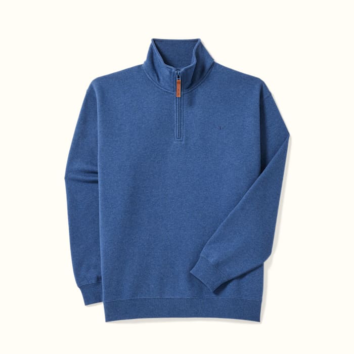 RM Williams Mulyungarie Blue Marle 1/4 Zip Sweatshirt