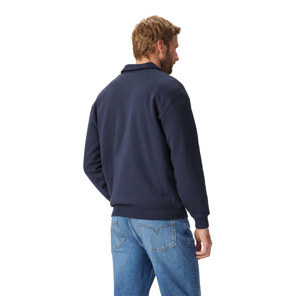 RM Williams Mulyungarie Navy 1/4 Zip Sweatshirt