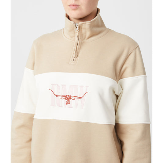 RM Williams Trickett Panel Sand Sweatshirt