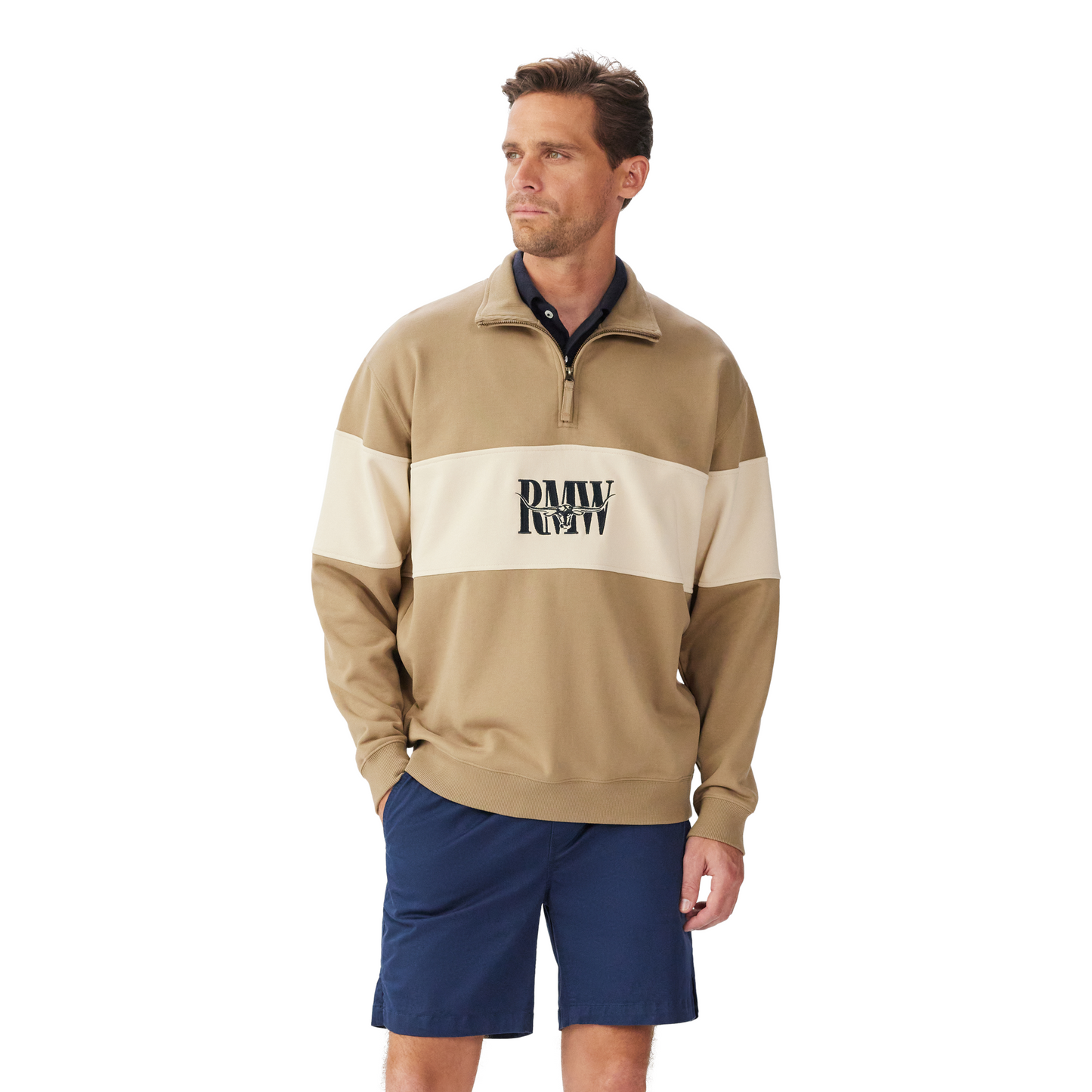 RM Williams Heritage Aubergine 1/4 Zip Sweatshirt