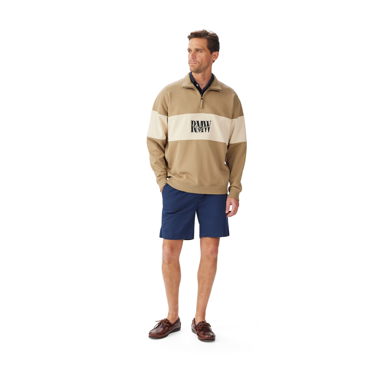 RM Williams Heritage Aubergine 1/4 Zip Sweatshirt