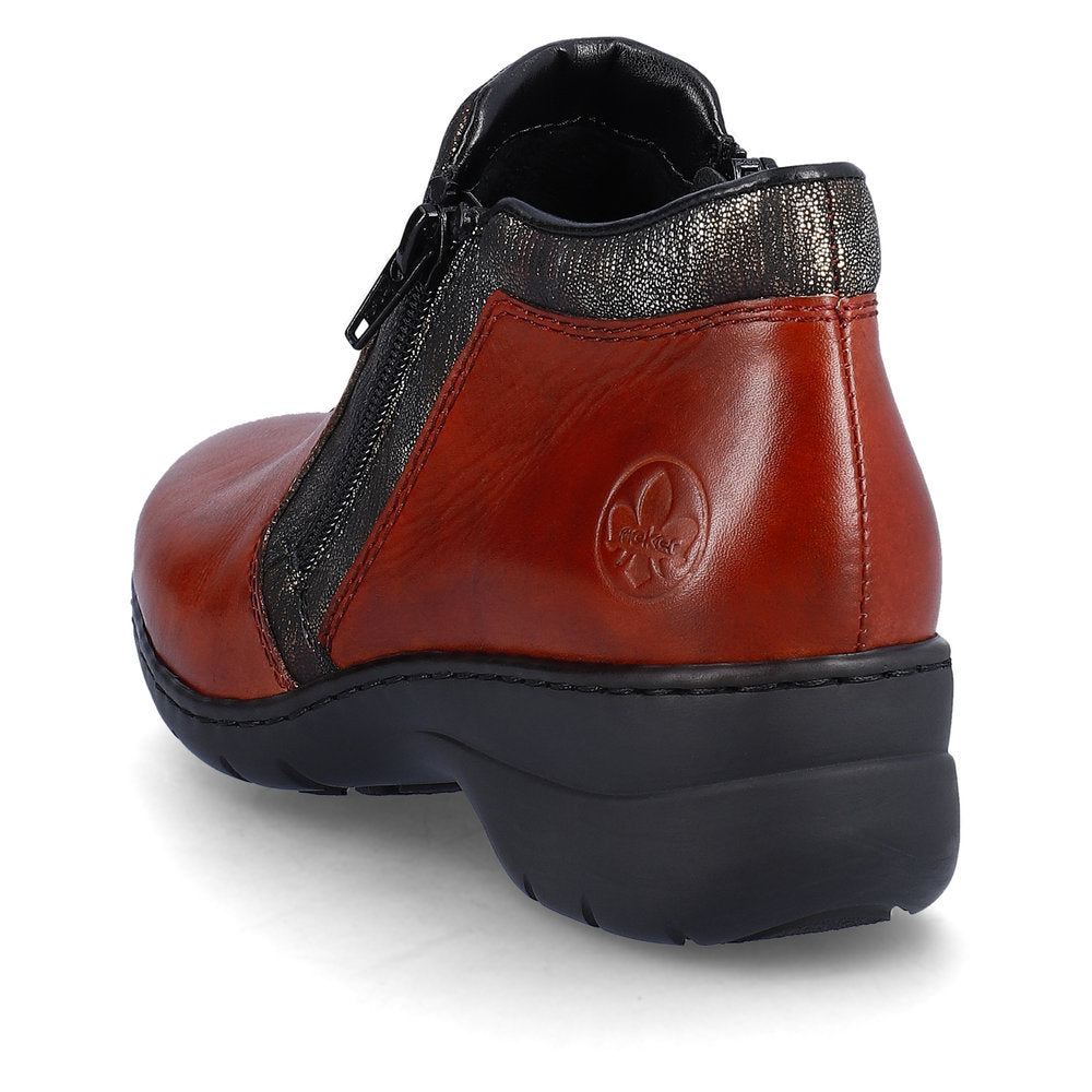 Rieker L4382-38 Dagmar Brick/Black-Antique Boots