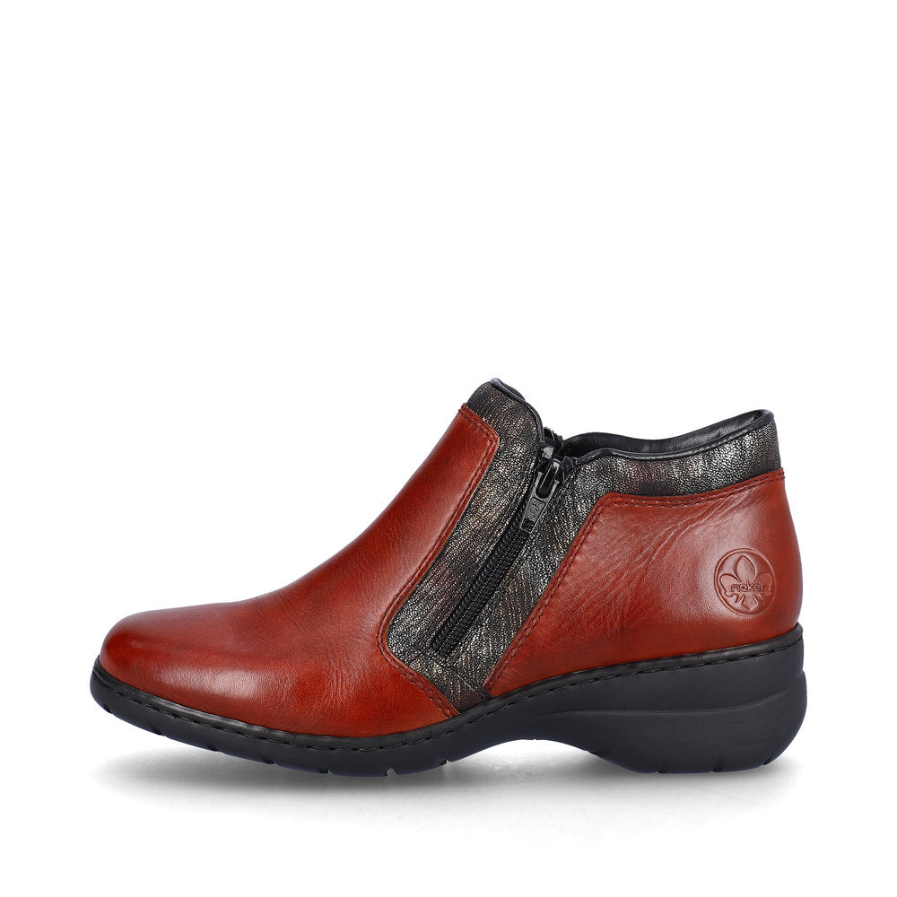 Rieker L4382-38 Dagmar Brick/Black-Antique Boots