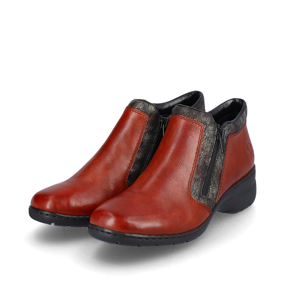 Rieker L4382-38 Dagmar Brick/Black-Antique Boots