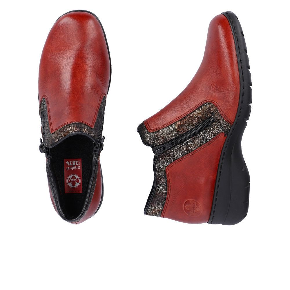 Rieker L4382-38 Dagmar Brick/Black-Antique Boots