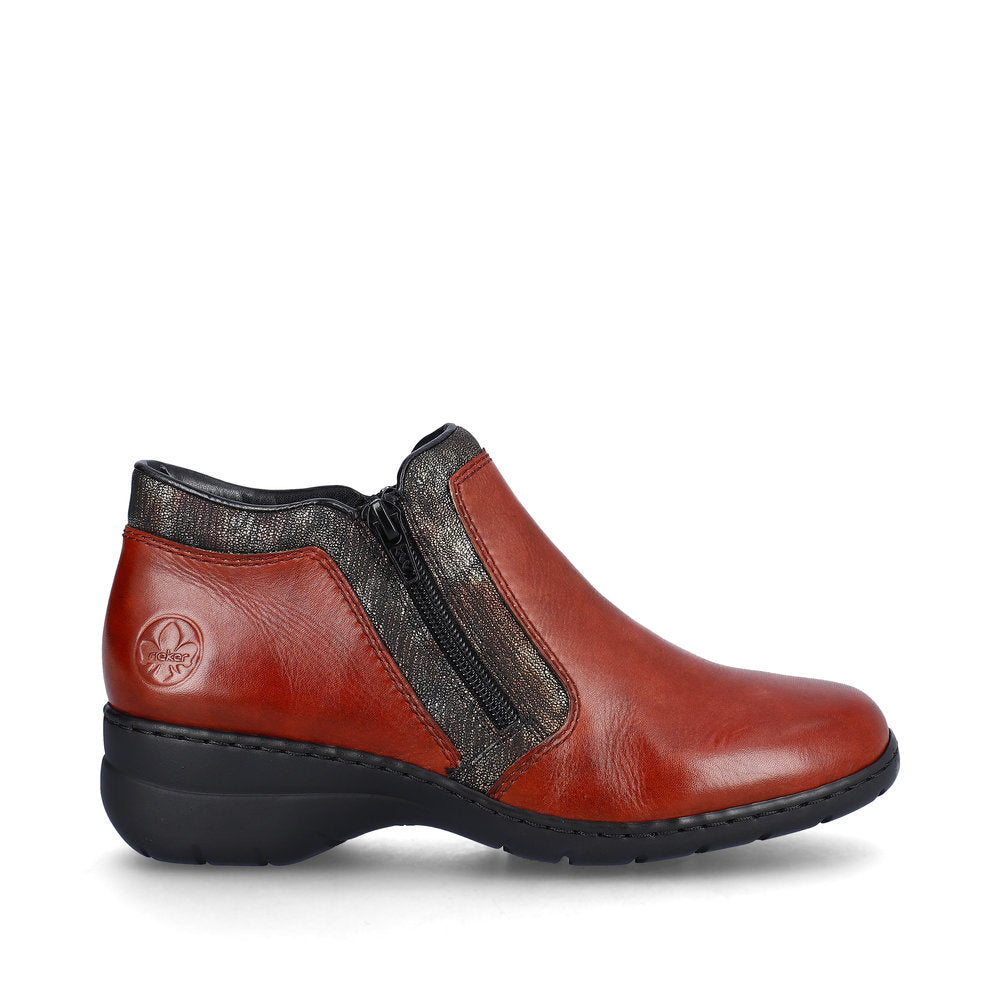 Rieker L4382-38 Dagmar Brick/Black-Antique Boots