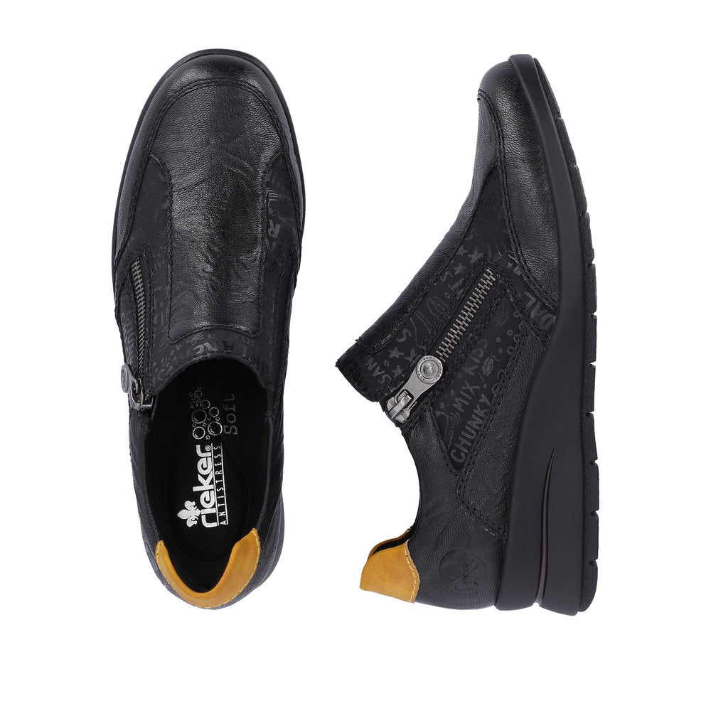 Rieker L4850-00 Dagmar Black Casual Shoes
