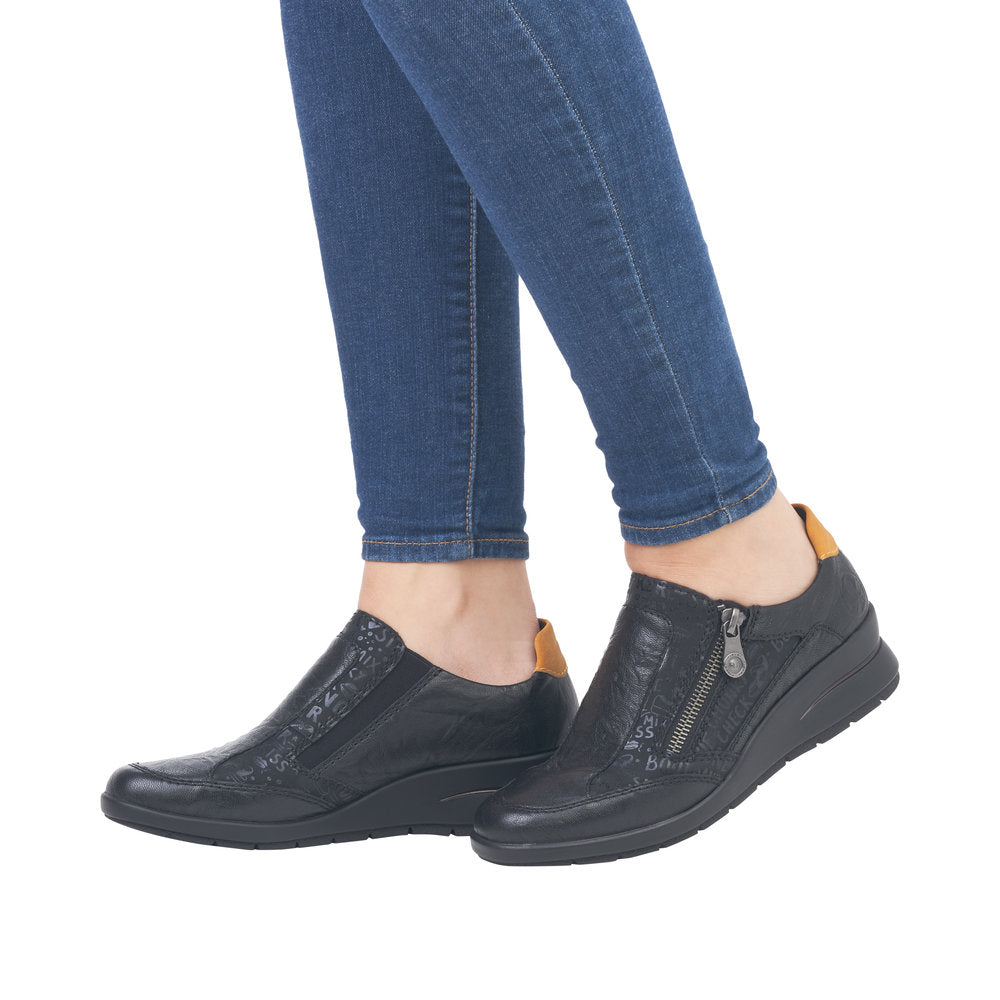 Rieker L4850-00 Dagmar Black Casual Shoes