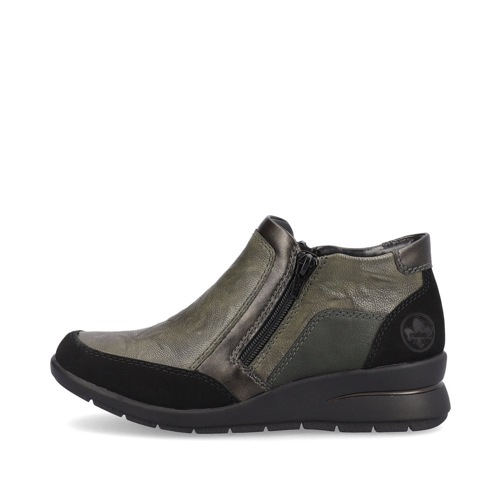 Rieker L4851-52 Dagmar Black/Ivy/Antique/Forest Boots