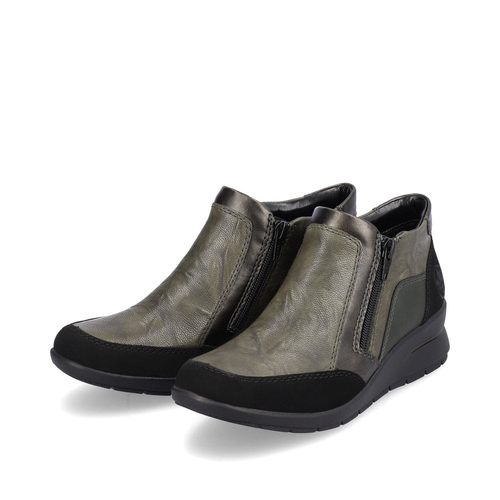 Rieker L4851-52 Dagmar Black/Ivy/Antique/Forest Boots